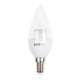 Лампа светодиодная PLED-SP 7Вт C37 свеча 4000К нейтр. бел. E14 540лм 230В clear CL JazzWay 2853127